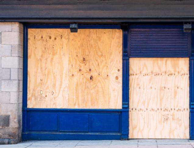 window boarded up window boarded up
